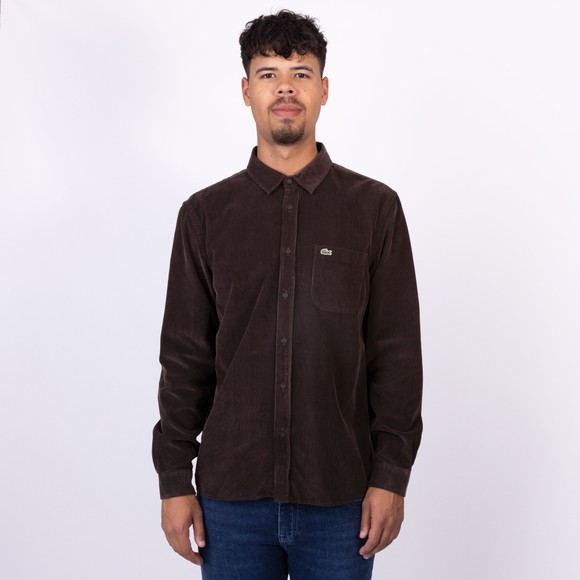 Lacoste Mens Purple Casual Cord Shirt main image