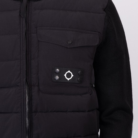 Ma.Strum Mens Black Storm Knitted Hybrid Jacket main image