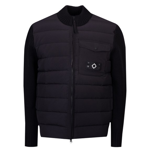 Ma.Strum Mens Black Storm Knitted Hybrid Jacket main image