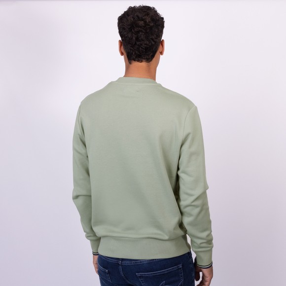 Fred Perry Mens Green Crew Neck Sweatshirt main image