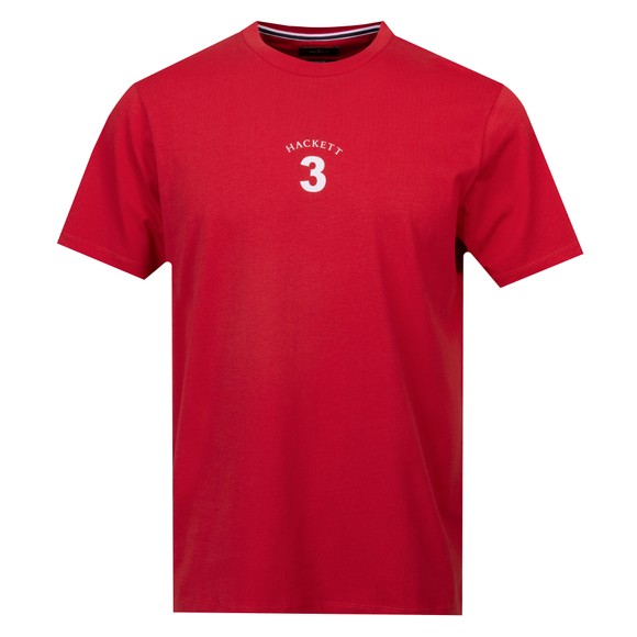 Hackett Mens Red Heritage Number T Shirt