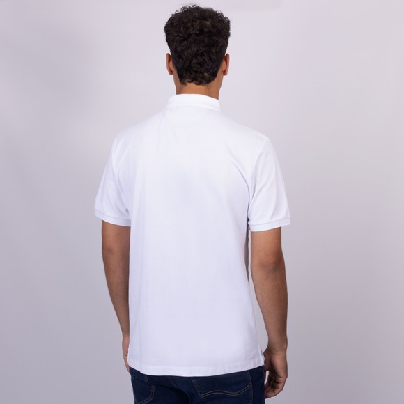 Hackett Mens White Heritage NBR Plain Polo Shirt main image