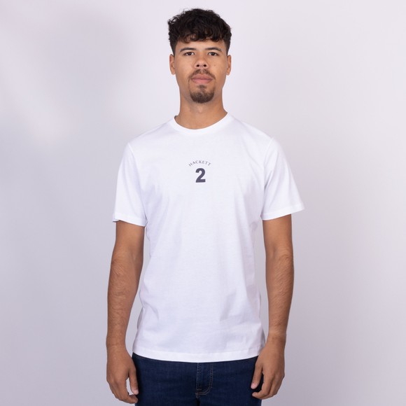 Hackett Mens White Heritage Number T Shirt