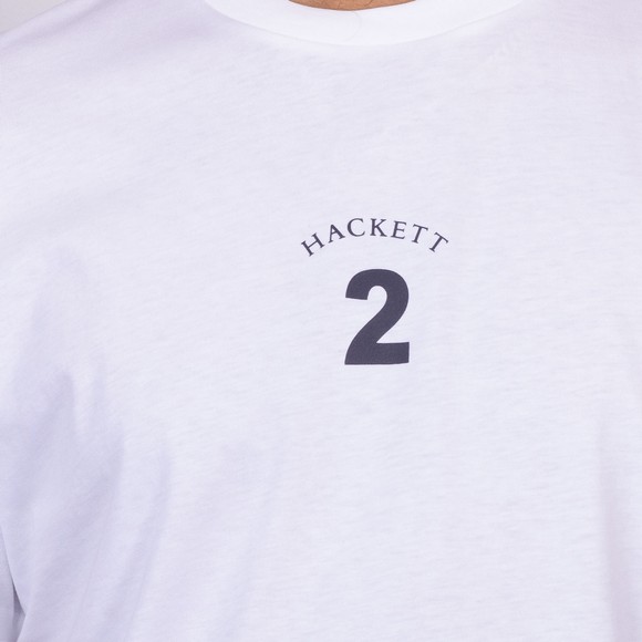 Hackett Mens White Heritage Number T Shirt main image