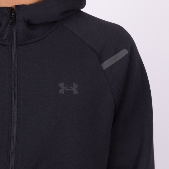 Under Armour Mens Black Unstoppable Fleece Hooded Full Zip  main image