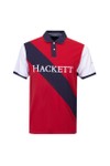 Hackett Mens Red Heritage NBR Sash Polo Shirt