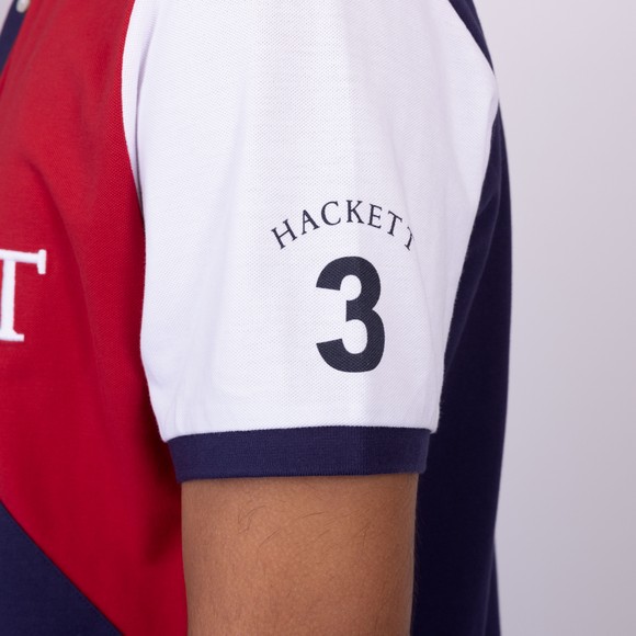 Hackett Mens Red Heritage NBR Sash Polo Shirt main image