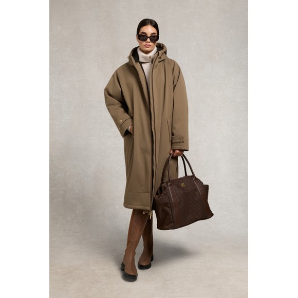 Holland Cooper Womens Beige One Size Waterproof Coat main image