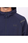 Under Armour Mens Blue Unstoppable Fleece Hooded Full Zip 
