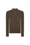 Remus Mens Brown Polo Neck Knitted Jumper