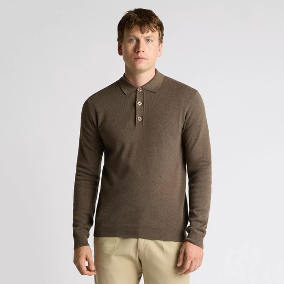 Remus Mens Brown Polo Neck Knitted Jumper main image