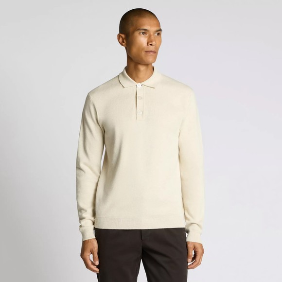 Remus Mens Off-White Polo Neck Knitted Jumper