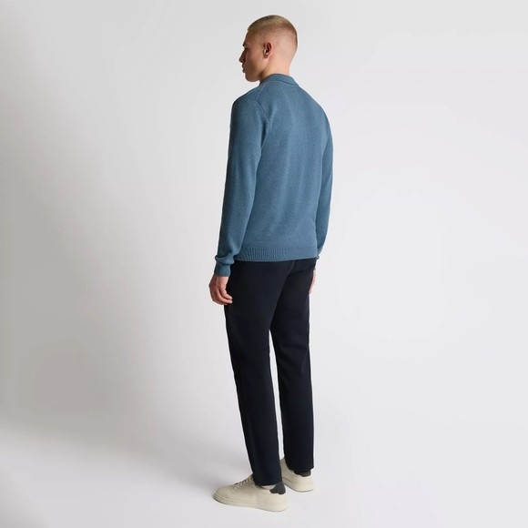 Remus Mens Blue Polo Neck Knitted Jumper main image