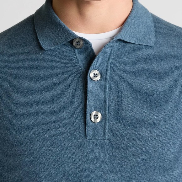 Remus Mens Blue Polo Neck Knitted Jumper main image