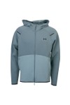 Under Armour Mens Grey Unstoppable Fleece Hooded Full Zip 