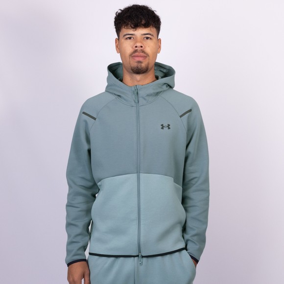 Under Armour Mens Grey Unstoppable Fleece Hooded Full Zip  main image