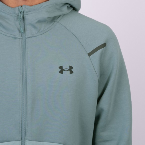 Under Armour Mens Grey Unstoppable Fleece Hooded Full Zip  main image