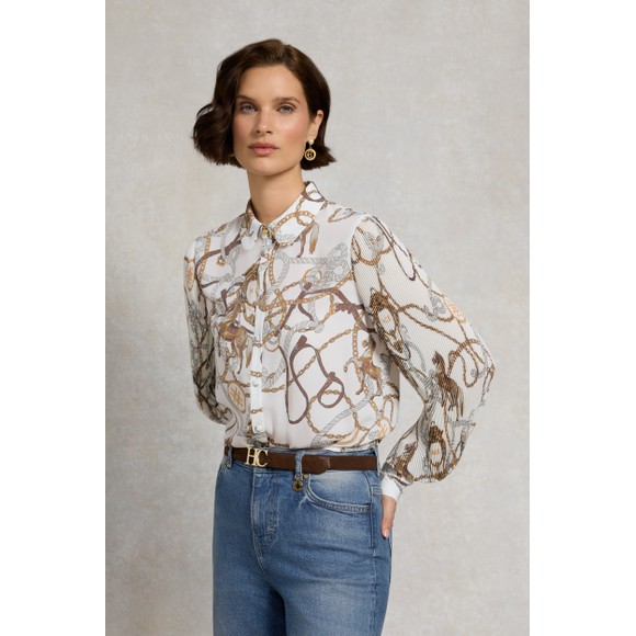 Holland Cooper Womens Off-White Beau Shirt main image