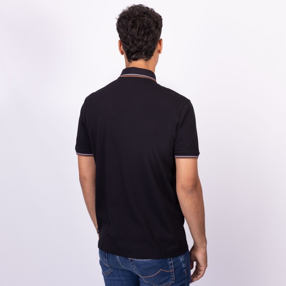 PS Paul Smith Mens Black Placket Stripes Polo main image