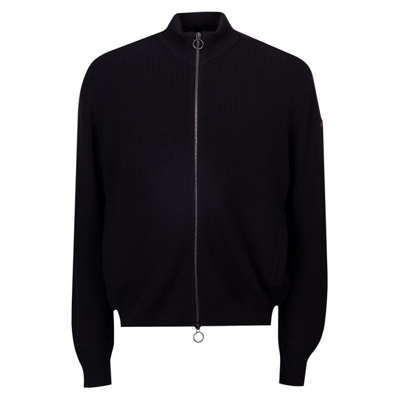 Paul & Shark Mens Black Knitted Wool Full Zip Sweater main image