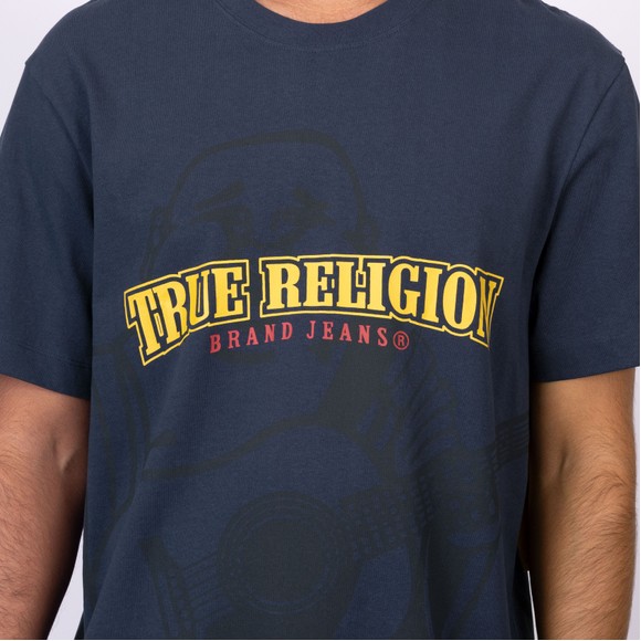 True Religion Mens Blue SS Shadow Logo T-Shirt main image
