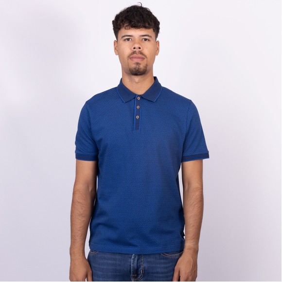 PS Paul Smith Mens Blue Printed Polo Shirt main image