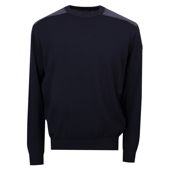 Paul & Shark Mens Blue Typhoon Nylon Shoulder Knitted Jumper main image