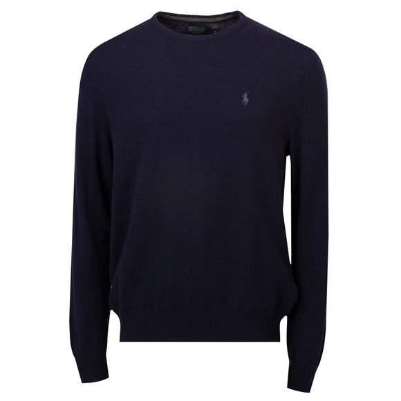 Polo Ralph Lauren Mens Blue Wool Crew Neck Jumper main image