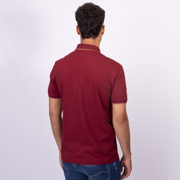 PS Paul Smith Mens Red Placket Stripes Polo main image