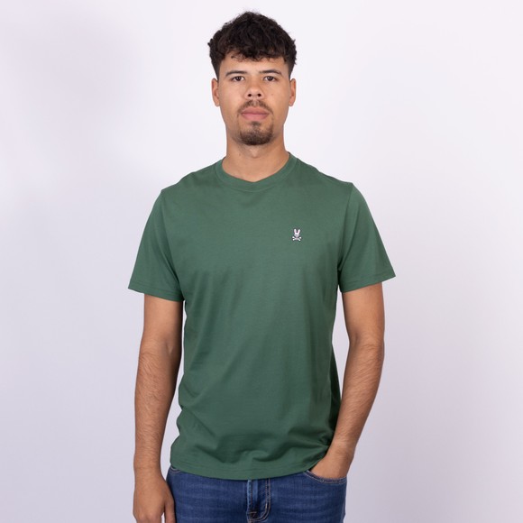 Psycho Bunny Mens Green Classic Crew Neck T-Shirt main image