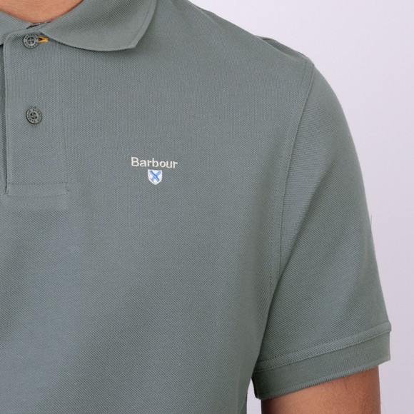 Barbour Lifestyle Mens Blue Tartan Pique Polo main image