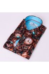 Claudio Lugli Mens Brown Clock Work Shirt