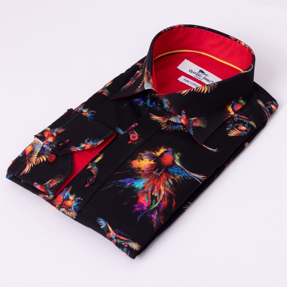 Claudio Lugli Mens Black Pheasant Shirt main image