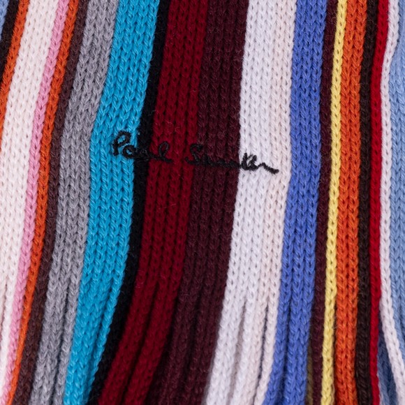 Paul Smith Mens Multicoloured Merino Wool Signature Stripe Scarf main image