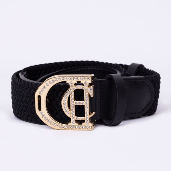 Holland Cooper Womens Black Stirrup Heritage Belt main image