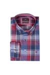 Fynch Hatton Mens Red Washed Oxford Check Shirt