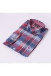 Fynch Hatton Mens Red Washed Oxford Check Shirt