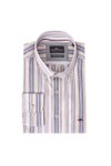 Fynch Hatton Mens Red Washed Oxford Stripe Shirt