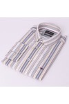 Fynch Hatton Mens Red Washed Oxford Stripe Shirt