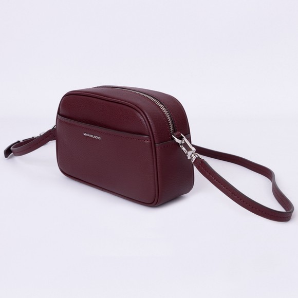Michael Kors Womens Red Jet Set Small Leather Crossbody Bag main image