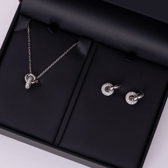 BOSS Womens Grey Necklace & Earring Gift Set main image