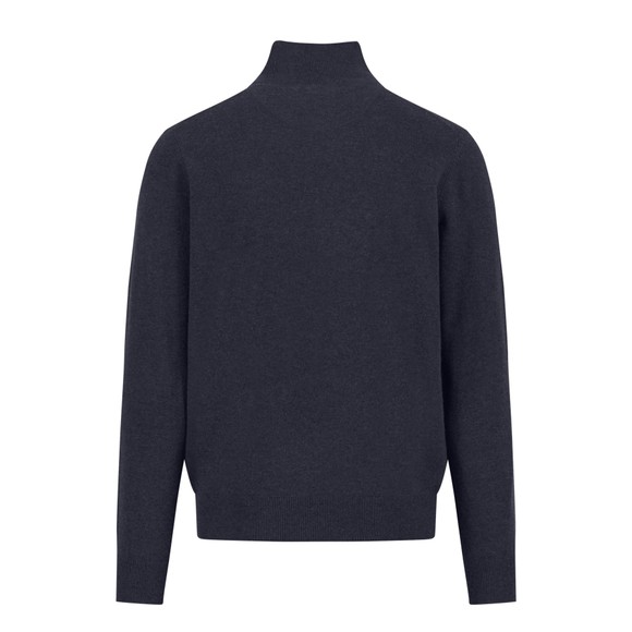 Fynch Hatton Mens Blue Troyer 1/4 Zip Merino Cashmere Jumper