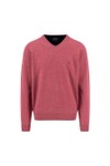 Fynch Hatton Mens Red V Neck Merino Cashmere Jumper