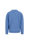 Fynch Hatton Mens Blue V Neck Merino Cashmere Jumper