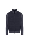 Fynch Hatton Mens Blue Full Zip Hybrid Sweat