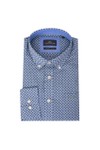 Fynch Hatton Mens Green Combi Print Shirt