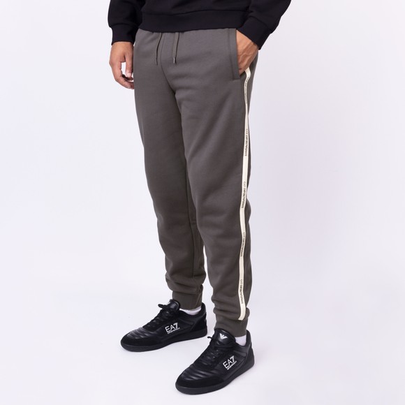 EA7 Emporio Armani Mens Grey Train Logo Taped Jogger main image