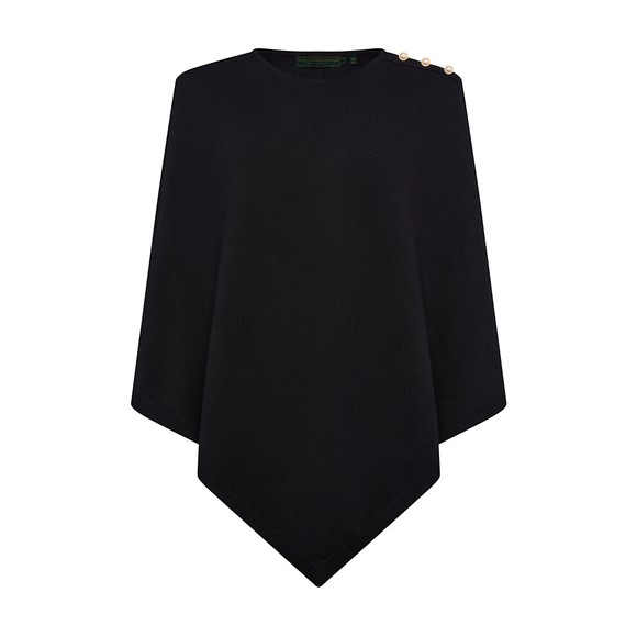 Holland Cooper Womens Black Boat Neck Cape main image