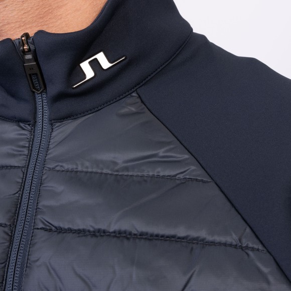 J.Lindeberg Mens Blue Hayden Quilt Hybrid Jacket main image