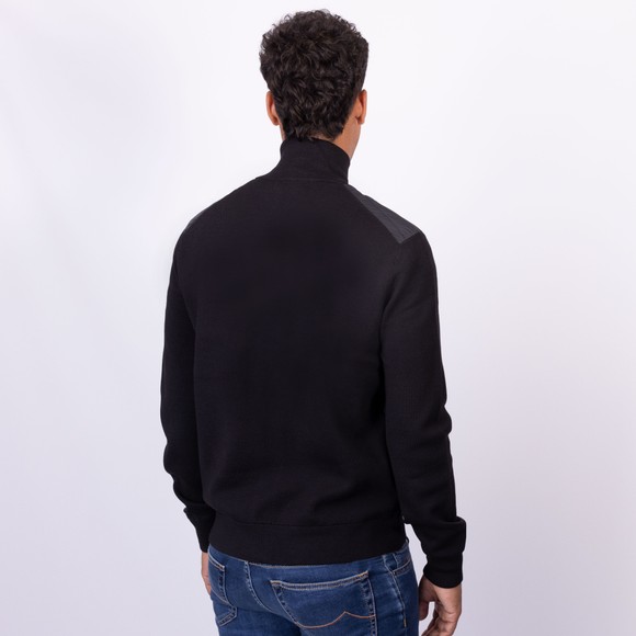 J.Lindeberg Mens Black Bodie Knitted Hybrid Jacket main image